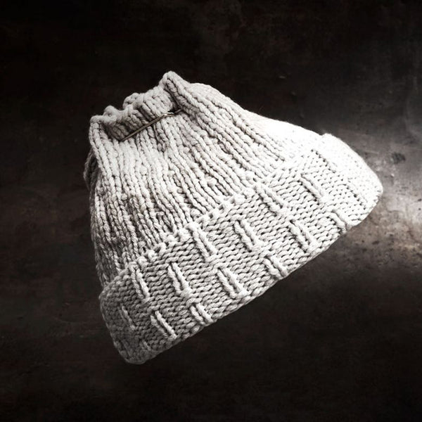 WERKSTATT MUNCHEN cashmere hat M8013 SP CD PWM3 cloud color sterling silver safety pin